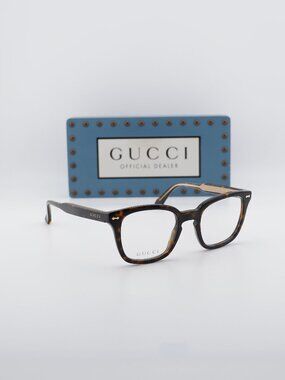 Gucci GG0184O 002 Square Eyeglasses 50mm - Havana